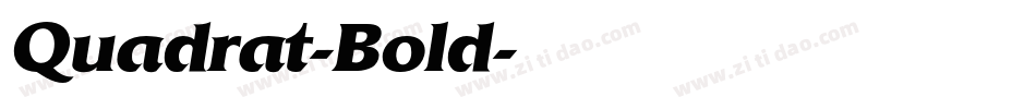 Quadrat-Bold字体转换