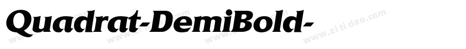 Quadrat-DemiBold字体转换