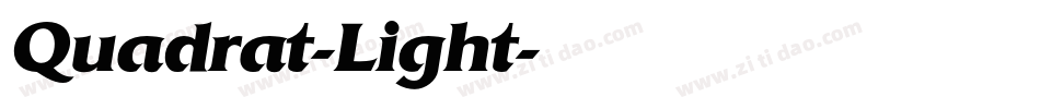 Quadrat-Light字体转换