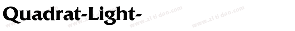 Quadrat-Light字体转换
