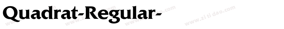 Quadrat-Regular字体转换 Quadrat-Regular字体转换