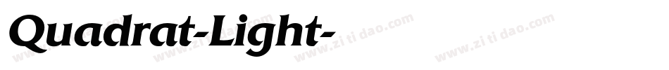 Quadrat-Light字体转换