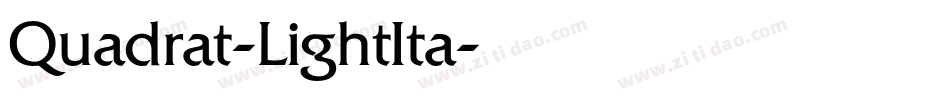 Quadrat-LightIta字体转换