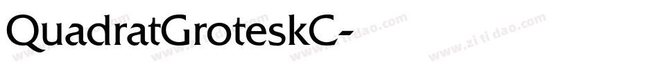 QuadratGroteskC字体转换