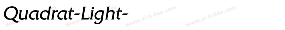 Quadrat-Light字体转换