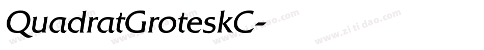 QuadratGroteskC字体转换