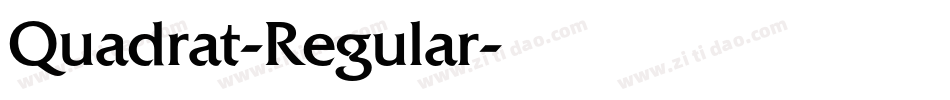 Quadrat-Regular字体转换 Quadrat-Regular字体转换