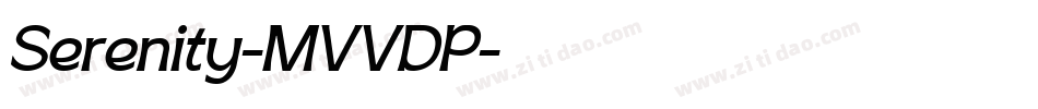 Serenity-MVVDP字体转换