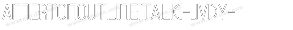 AmertonOutlineItalic-jVdy字体转换