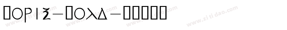 Doric-Bold字体转换