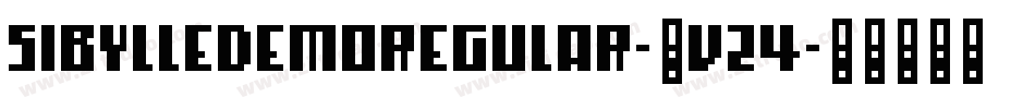 SibylleDemoRegular-zV24字体转换