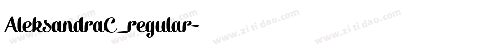 AleksandraC_regular字体转换