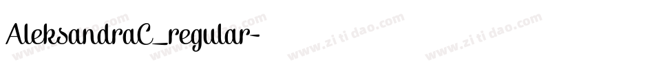AleksandraC_regular字体转换