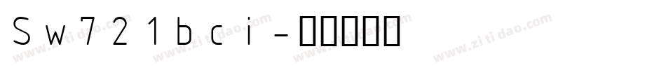 Sw721bci字体转换