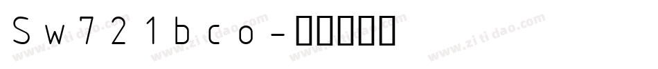 Sw721bco字体转换