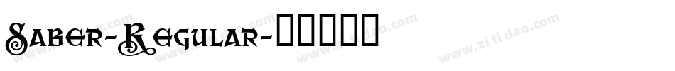 Saber-Regular字体转换