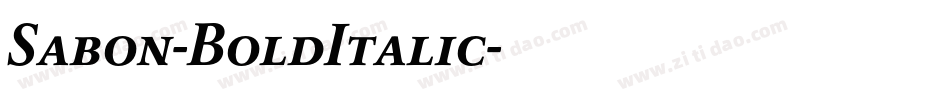 Sabon-BoldItalic字体转换
