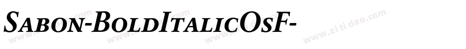 Sabon-BoldItalicOsF字体转换