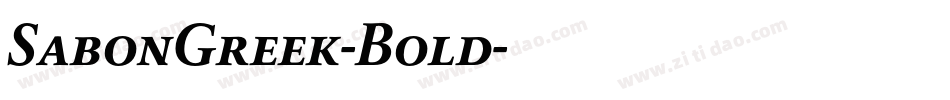SabonGreek-Bold字体转换
