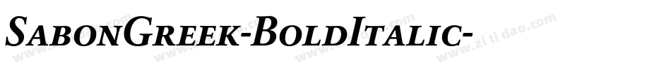 SabonGreek-BoldItalic字体转换