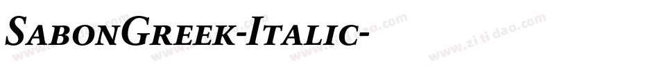 SabonGreek-Italic字体转换