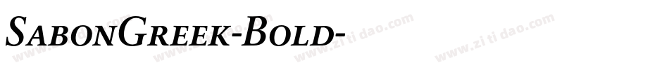 SabonGreek-Bold字体转换