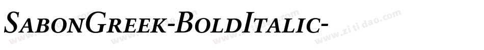 SabonGreek-BoldItalic字体转换