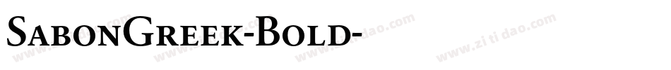 SabonGreek-Bold字体转换