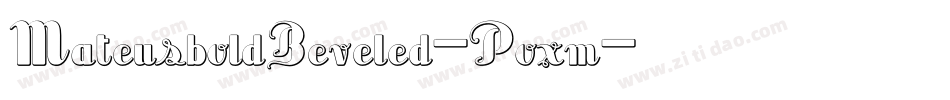 MateusboldBeveled-Poxm字体转换
