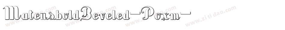 MateusboldBeveled-Poxm字体转换