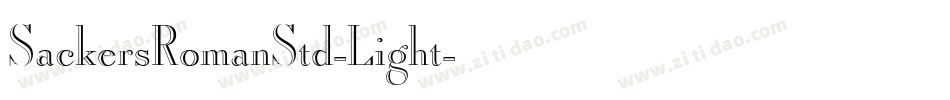 SackersRomanStd-Light字体转换