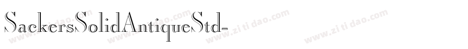 SackersSolidAntiqueStd字体转换