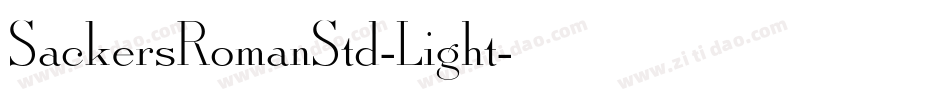 SackersRomanStd-Light字体转换