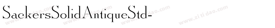 SackersSolidAntiqueStd字体转换