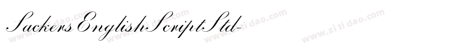 SackersEnglishScriptStd字体转换