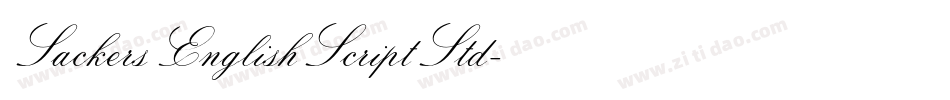 SackersEnglishScriptStd字体转换