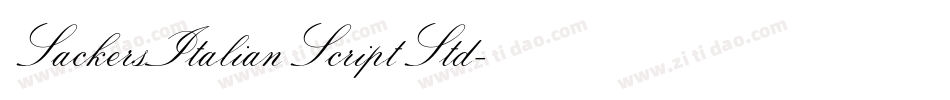 SackersItalianScriptStd字体转换