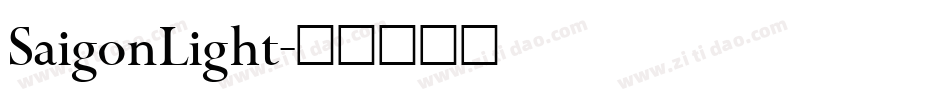SaigonLight字体转换