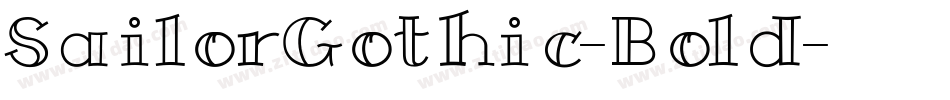 SailorGothic-Bold字体转换