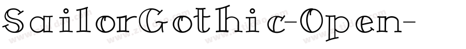 SailorGothic-Open字体转换