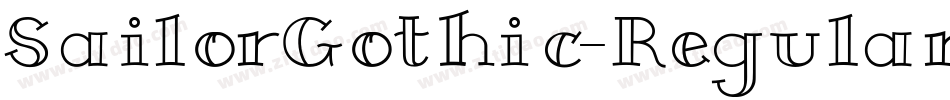 SailorGothic-Regular字体转换
