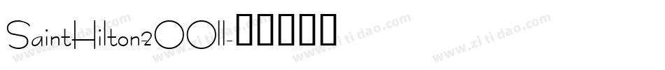 SaintHilton-2OOll字体转换