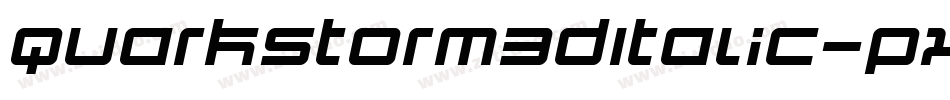QuarkStorm3DItalic-pX8K字体转换