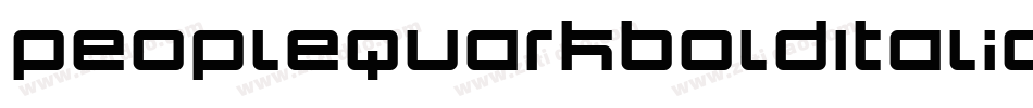PeopleQuarkBoldItalic-13Le字体转换
