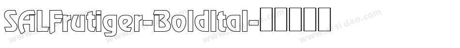 SALFrutiger-BoldItal字体转换