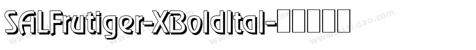SALFrutiger-XBoldItal字体转换