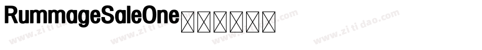 RummageSaleOne字体转换
