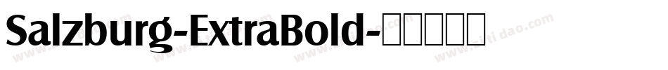 Salzburg-ExtraBold字体转换