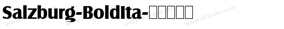 Salzburg-BoldIta字体转换