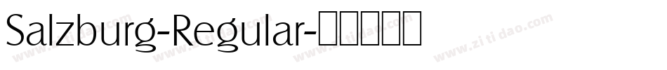 Salzburg-Regular字体转换